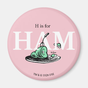 "H är för HAM" Alfabetdesign Magnet