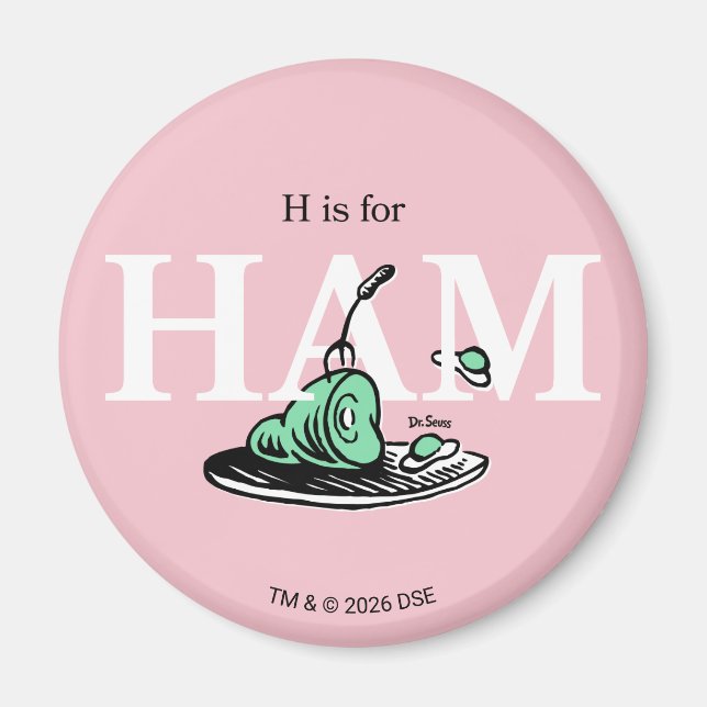 "H är för HAM" | Alfabetdesign Magnet (Framsidan)