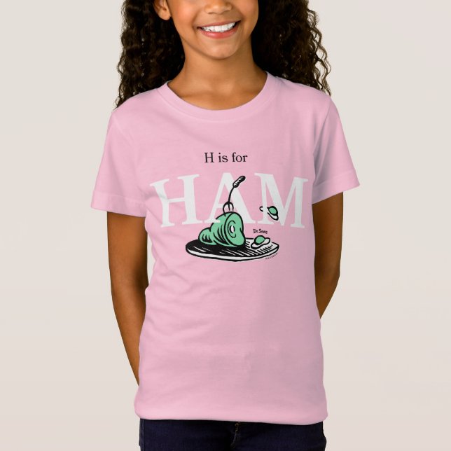 "H är för HAM" | Alfabetdesign T Shirt (Framsida)