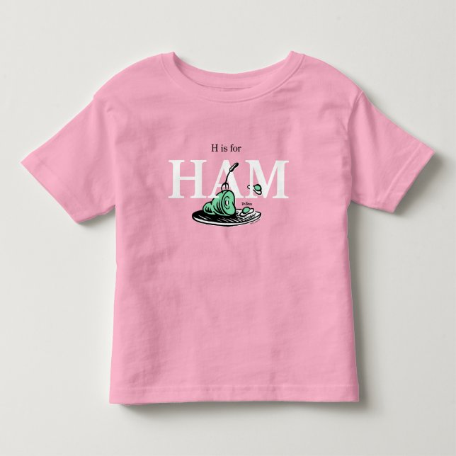 "H är för HAM" | Alfabetdesign T Shirt (Framsida)