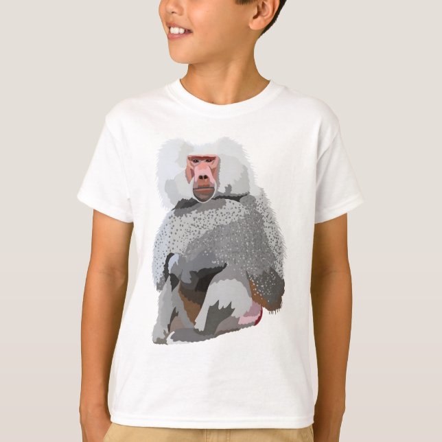 H är för Hamadryas Baboon T Shirt (Framsida)