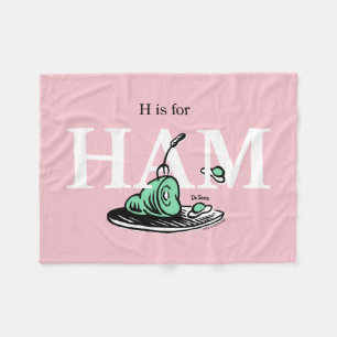 "H är för HAMN" Alfabetdesign Fleecefilt