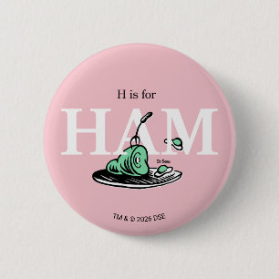 "H är för HAMN" Alfabetdesign Knapp