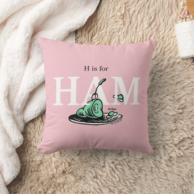 "H är för HAMN" | Alfabetdesign Kudde (Filt)