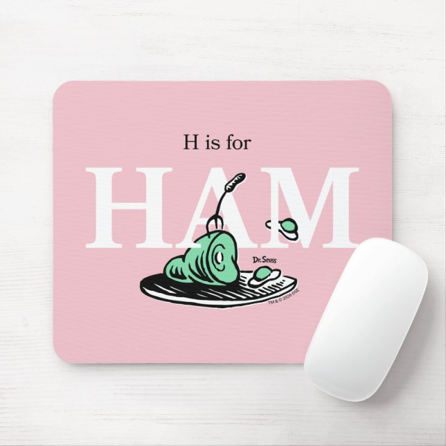 "H är för HAMN" | Alfabetdesign Musmatta (Med mus)