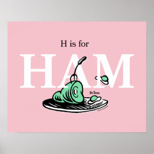 "H är för HAMN" Alfabetdesign Poster