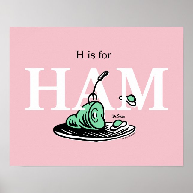 "H är för HAMN" | Alfabetdesign Poster (Framsidan)