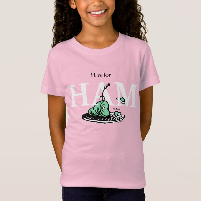"H är för HAMN" | Alfabetdesign T Shirt (Framsida)