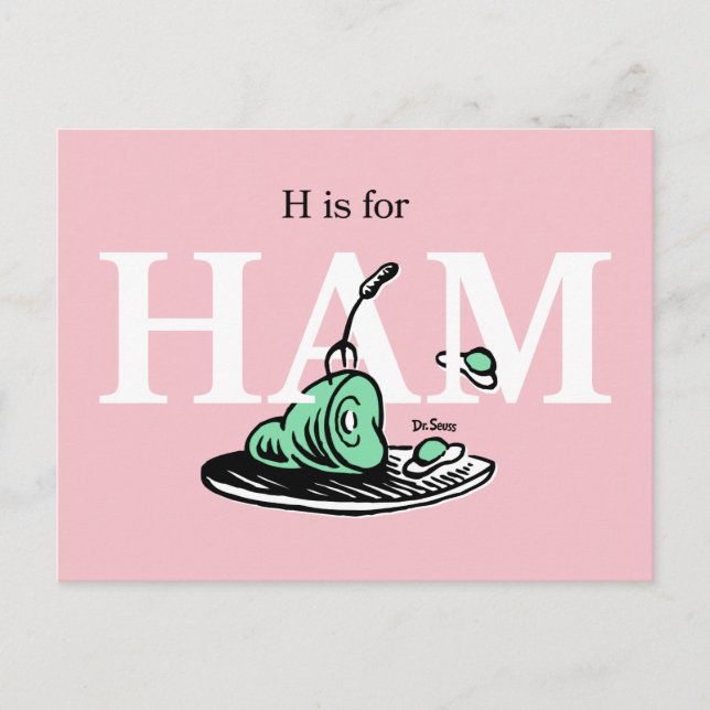 "H är för HAMN" | Alfabetdesign Vykort (Framsida)