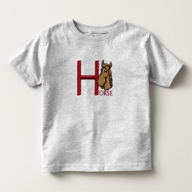 H är för häst t-shirt (Framsida)