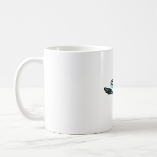 H är för Hawksbill Turtle Kaffemugg (Vänster)