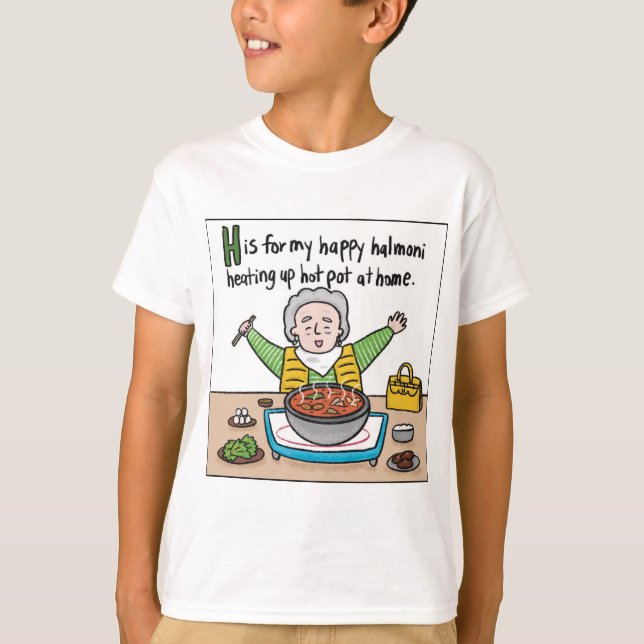 H är för Hett Pot Kids T-shirt (Framsida)