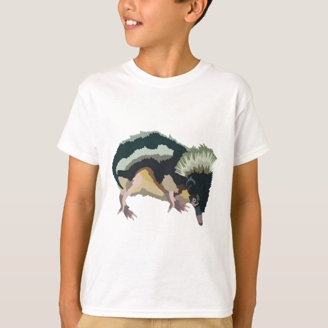 H är för Highland Streaked Tenrec T Shirt (Framsida)