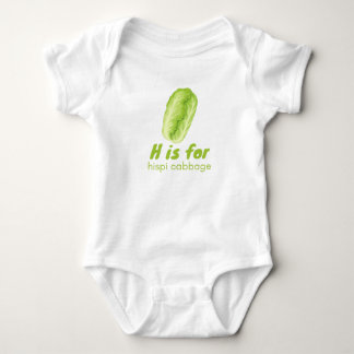 H är för HISPPI CABBAGE Grönt Veggie Alphabet T Shirt