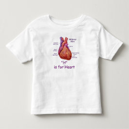 H är för hjärtaalfabetet som stavar skjortan t-shirt