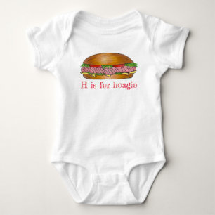 H är för Hoagie Ham Cheese Sub Sandwich Foodie Tee Shirt