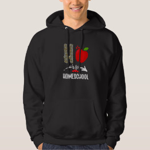 H är för Homeschool Leopard Homeschool Teacher Sq Hoodie