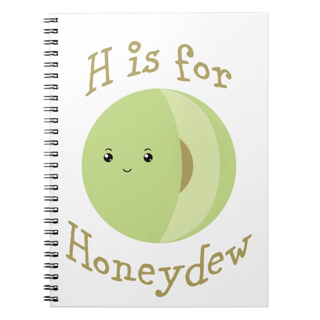 H är för Honeydew Anteckningsbok (Framsidan)