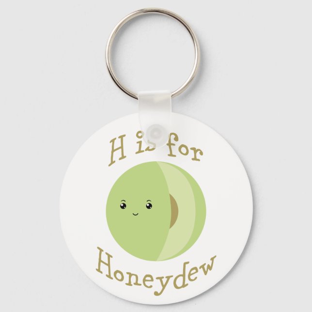 H är för Honeydew Nyckelring (Framsida)