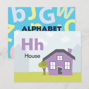 H är för Hus - Alfabetets Flash-kort Vykort