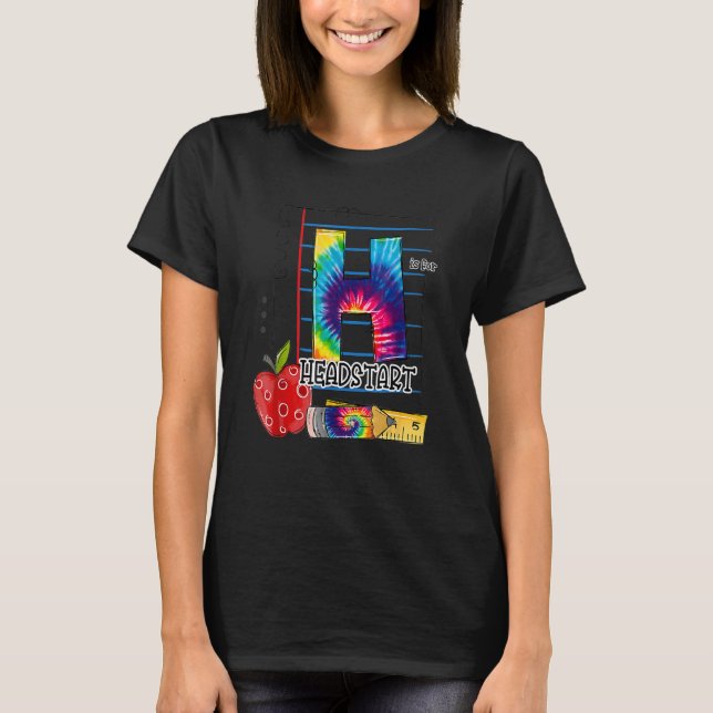 H är för huvudstartbedömning första skoldagen t shirt (Framsida)