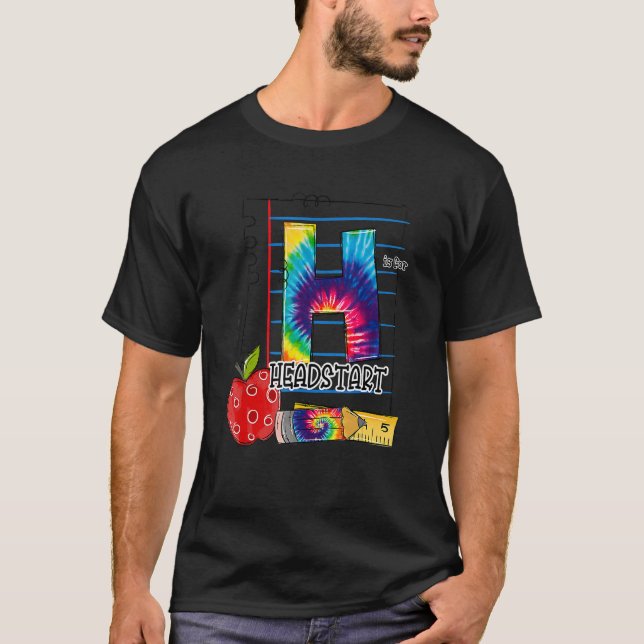 H är för huvudstartbedömning första skoldagen t shirt (Framsida)