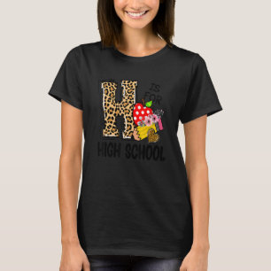 H är för Student-läraren i högskolan Leopard T Shirt