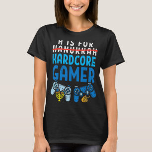 H är till Hanukkah Gamer Video Gaming Boys Manar G T Shirt