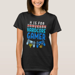 H är till Hanukkah Gamer Video Gaming Chanukah Boy T Shirt