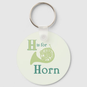 H är till Horn Nyckelring