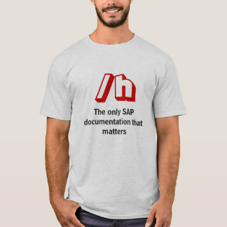 /h den enda SAP dokumentationen som betyder T-shirt