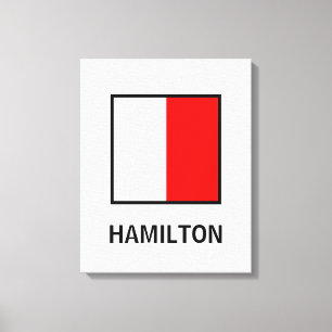 H Familjen Namn Nautical Flagga Canvastryck