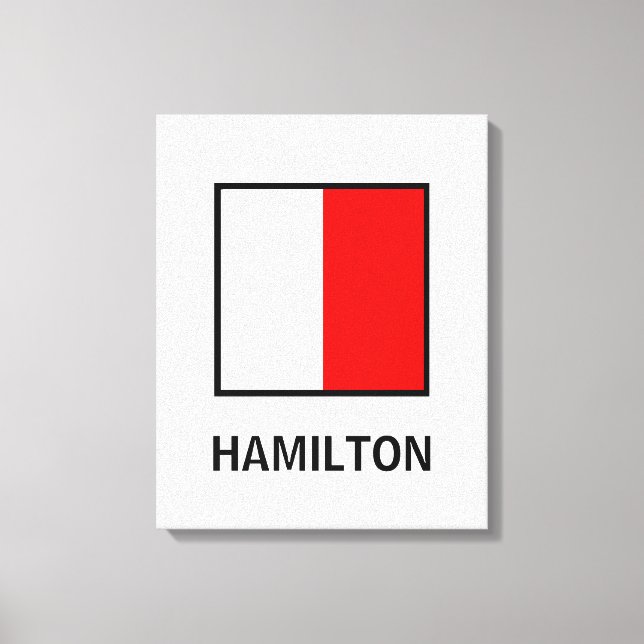 H Family Namn Nautical Flagga Canvastryck (Framsida)