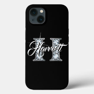 H Faux Diamond Bling Monogram