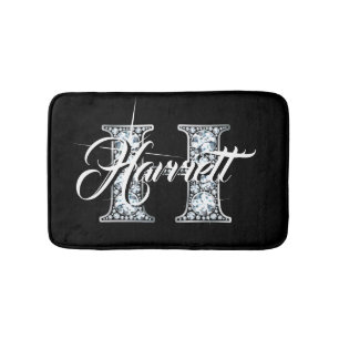 H Faux Diamond Monogram Badrumsmatta