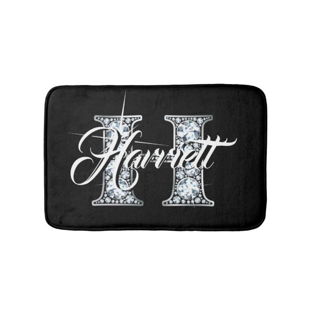 H Faux Diamond Monogram Badrumsmatta (Framsidan)