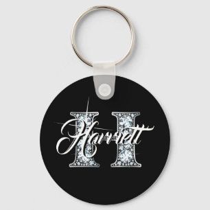 H Faux Diamond Monogram Nyckelring