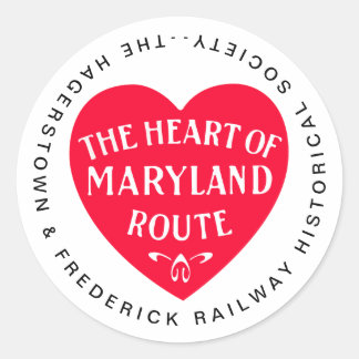H&FRHS Heart of Maryland Logotyp-dekal Runt Klistermärke