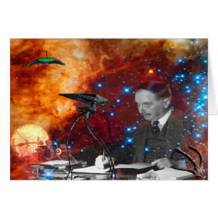 H.G.Wells Science Fiction Födelsedagskort Hälsningskort