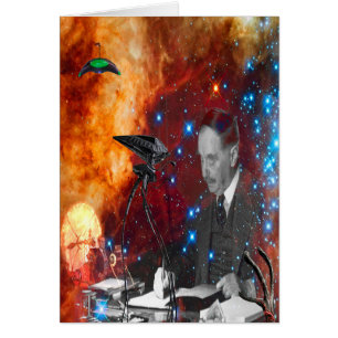 H.G. Wells Science fiction Hälsningskort