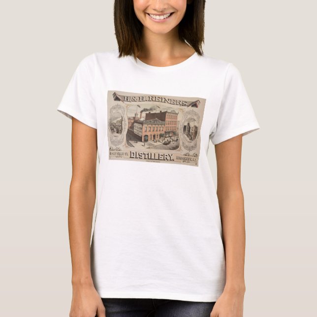 H. & H. Reiners Distillery Bygger i Brooklyn, Ny T Shirt (Framsida)