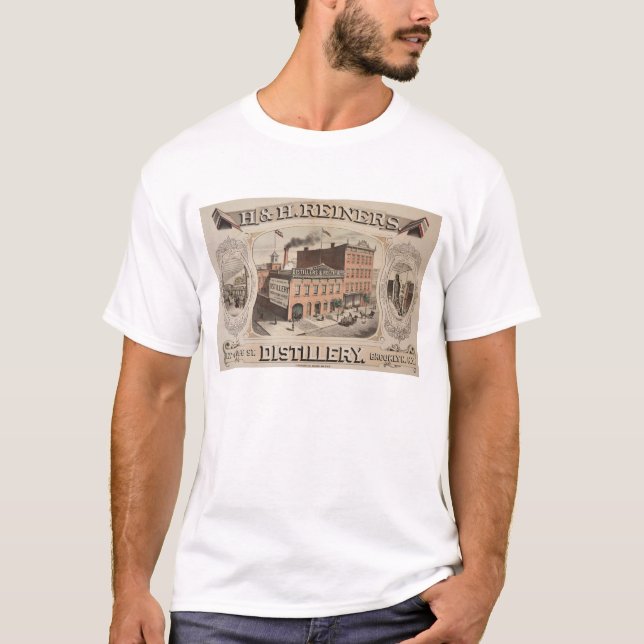 H. & H. Reiners Distillery Bygger i Brooklyn, Ny T Shirt (Framsida)