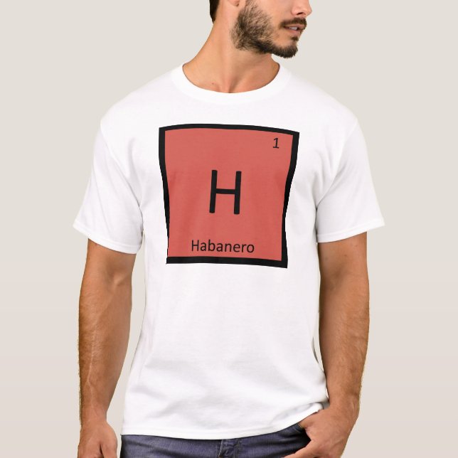 H - Habaneropeppar kemi Periodiska systemet T Shirt (Framsida)