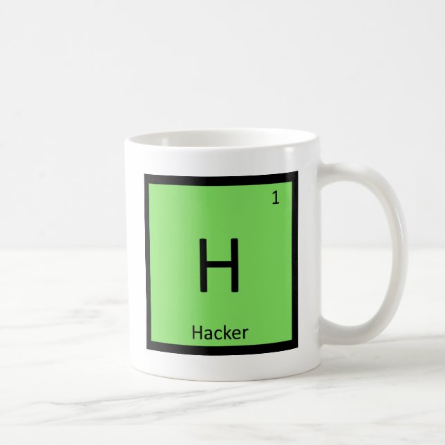 H - Hackare Datorkemi Periodiska Systemet Kaffemugg (Höger)