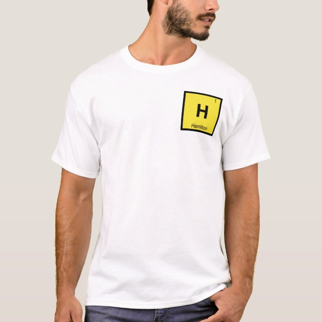 H - Hamilton New Jersey Kemi Periodiska Systemet T Shirt (Framsida)