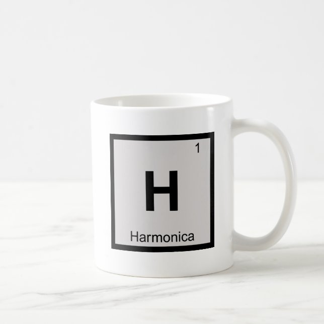 H - Harmonica Music Chemistry Periodic Bord Kaffemugg (Höger)