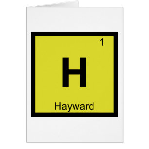H - Hayward California Kemi Periodiska Systemet Hälsningskort