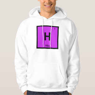 H - Hilo Hawaii Kemiskt Periodiskt System Symbol Tröja Med Luva