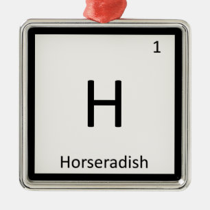 H - Horseradish Conditional Chemistry Periodic Bor Julgransprydnad Metall