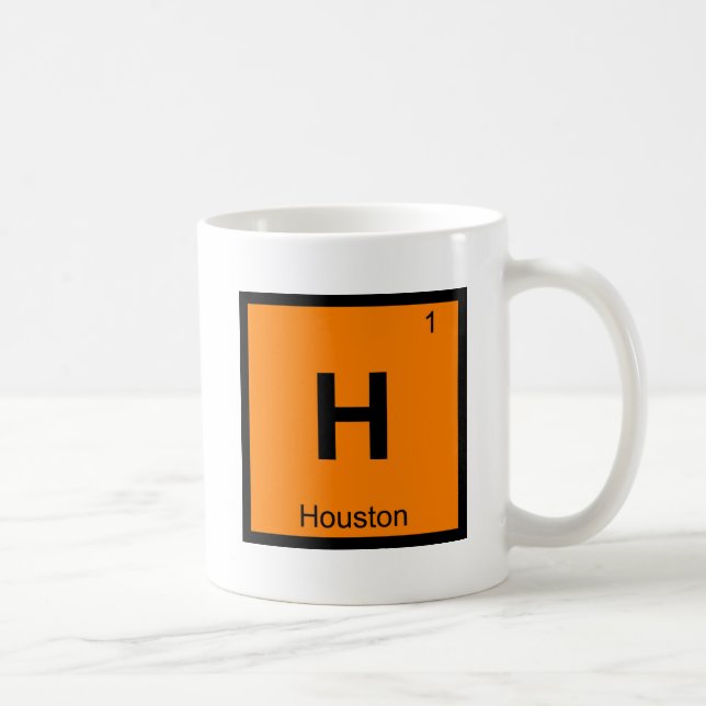 H - Houston Texas kemi periodiska systemet symbol Kaffemugg (Höger)